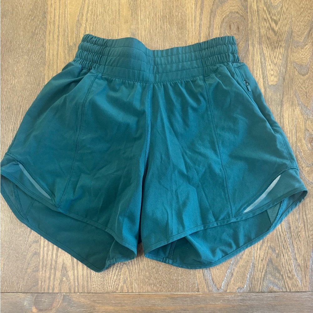 Lululemon Hotty Hot High-Rise Short 4" Storm Teal ** - Picture 6 of 9